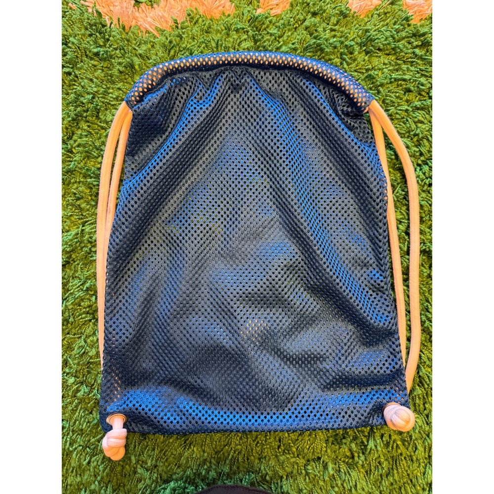 Adidas Alexander Wang Drawstring Bag Unisex OS Blue Excellent Mesh Cinch Sack - Picture 5 of 5